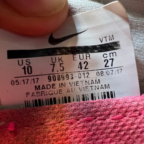 🌹 Nike Womens Air Max Sequent 3 Running Shoes Grey/Pink 908993-012 Size 10 - Picture 16 of 16